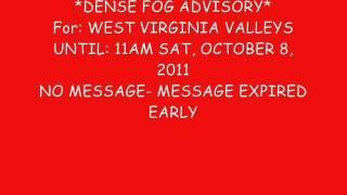 Dense Fog Advisory in Maryland