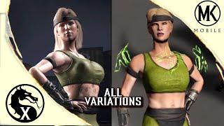 Mortal Kombat X vs MK Mobile - SONYA BLADE All moves , & X Ray comparison