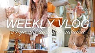 WEEK IN MY LIFE: decorating for fall, home projects (firepit lights!), + sunday reset routine!