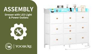 ️Yoobure Dresser for Bedroom with Charging Station Assembly Video️