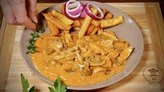 Delicious STROGANOFF and crispy fries!