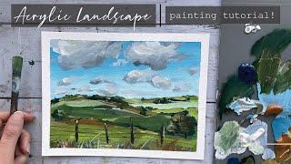 Acrylic Landscape Painting | Loose Painting For Beginners