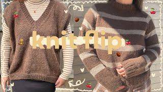 a very fall very cutesy knit flip project vlog 