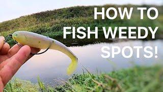 How to catch Pike on shallow weedy rivers! (Lures) Pike fishing tips and techniques