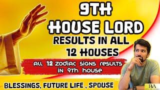 9th House Lord Results in All 12 Houses.All Zodiac sign Results in 9th house. |Detailed Session|