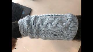 DIY Cable Knit Dog Sweater