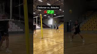 Volleyball Defense vs Attacks & Tips  #shorts #volleyball