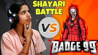 Badge 99 Vs Creative DREAM Gamer Shayari Battle || Badge 99 Shayari