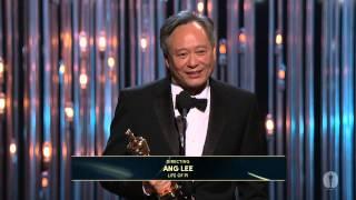 Ang Lee ‪winning the Oscar® for Directing "Life of Pi"