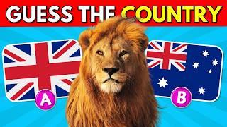 Guess The Country by The National Animal  | Country Quiz Challenge