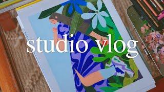 Studio vlog | A day in the life of an illustrator