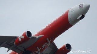 Thai AirAsia X Airbus A330-300 (HS-XTF) takeoff from NRT/RJAA (Tokyo - Narita) RWY 16R