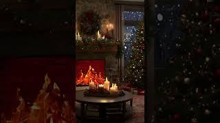 Cozy Christmas Ambience With A Fireplace, Snowfall & Winds #ambience #cozy #winter #fireplace  #asmr