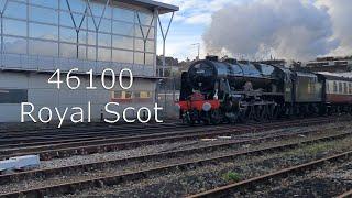 46100 Royal Scot steaming through Gillingham on a private charter train around Kent.