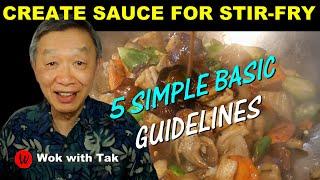 5 basic principles to create SAUCES FOR STIR-FRY using flavor chasing of the FAST Cooking System