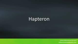 Pronunciation of the word(s) "Hapteron".