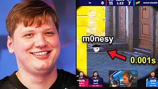 S1MPLE DELETED M0NESY WITH 0.001s REACTIONS! CSGO Twitch Clips