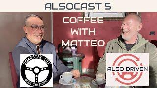 Chatting with Matteo from 'Roadster Life' in a Turin Cafe