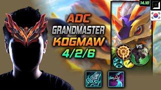 Kog'Maw Adc Build Blade of The Ruined King Press the Attack - LOL KR GrandMaster Patch 14.18