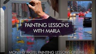 Monthly Pastel Painting Lessons Online in 90 Seconds