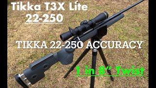 Tikka T3X Lite 22-250 1in8" Review - The Accuracy Test Begins!