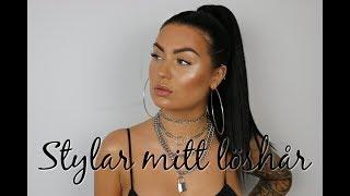 Hur jag fäster & stylar mitt löshår | Ponytail