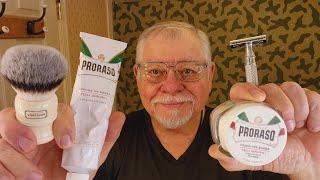 Alex's Shave / Merkur 34C / Muhle R89 Razors/ Simpsons Brush/Proraso shave Cream