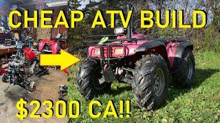 Cheap Honda 300 4X4 mud atv build !!