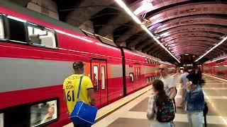 Aeroexpress Moscow Vnukovo Airport (RU) to Moscow (RU) Travelling on a double decker train!