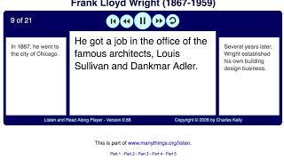 Frank Lloyd Wright (1/5) Listen and Read Along