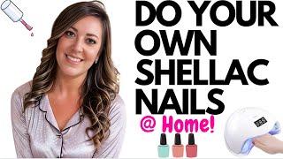 DIY Shellac Nails at Home #nailart #shellacnails #beautytutorial