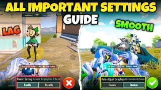 CHANGE ALL THESE SECRET BASIC SETTINGS NOW!! IN BGMI2025 (Tips & Tricks) Mew2.