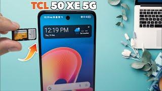 TCL 50 XE 5G How to insert SIM/SD Cards  Full Tutorial