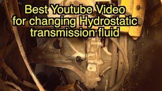 Hydrostatic transmission fluid change, how to replace tractor transmission fluid, SCAG maintenance