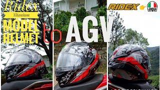 Ridex helmet || titanium model agv sticker fixing short video