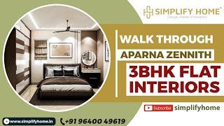 Aparna Zenith Home Interiors || 3bhk Interior House || Nallagandla || 3BHK Interiors | Simplify Home