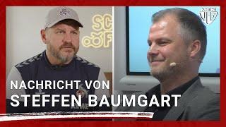 Nachricht von Steffen Baumgart an Fabian Wohlgemuth ️ PodCannstatt Live-Event