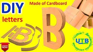 DIY Block Letters Made Out of Cardboard |Marquee Letter ,B | 3D Letters from Cardboard