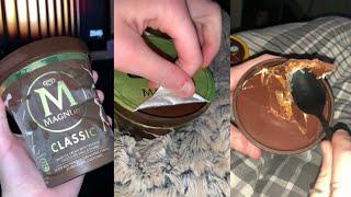 Magnum Ice Cream Chocolate Bucket ASMR I Satisfying