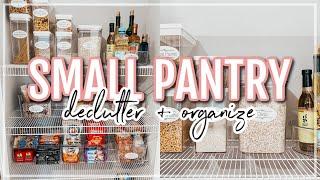 SMALL PANTRY ORGANIZATION | Organize + Clean With Me | KONMARI METHOD CLEAN AND DECLUTTER WITH ME