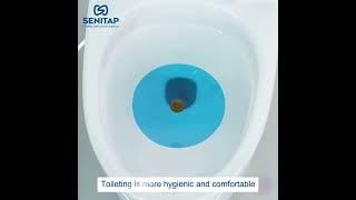 Senitap toilet are minimalist exterior design attractive and smooth. Shallow water splash proof.