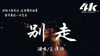 王澤欣 - 別走『你能不能別走 其實我還能夠，能夠給你溫柔能夠愛你更多。』【高音質|動態歌詞Lyrics】