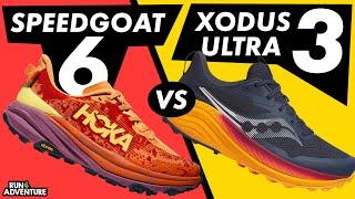 CLASH OF THE TITANS - Hoka SPEEDGOAT 6 vs Saucony XODUS ULTRA 3 trail running shoes |  Run4Adventure