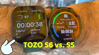 TOZO S6 vs. TOZO S5  2 Cheap AMOLED Smartwatches with 100 Sports Modes