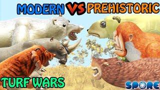 Modern Beasts vs Prehistoric Beasts Turf War | Modern vs Prehistoric [S1] | SPORE