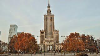 Walk in Warsaw, Poland, 4K