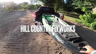San Marcos River Kayak Fly Fishing Trip. Guadalupe bass on the fly.