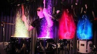 Drumming with FIRE & Water - LED Drum Show (AFISHAL)