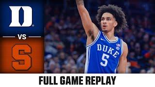 Duke vs. Syracuse Full Game Replay | 2024-25 ACC Men's Basketball