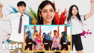 Korean Teens Try Iconic Bollywood Dances For the First Time!! (Ft. Aria of X:IN)